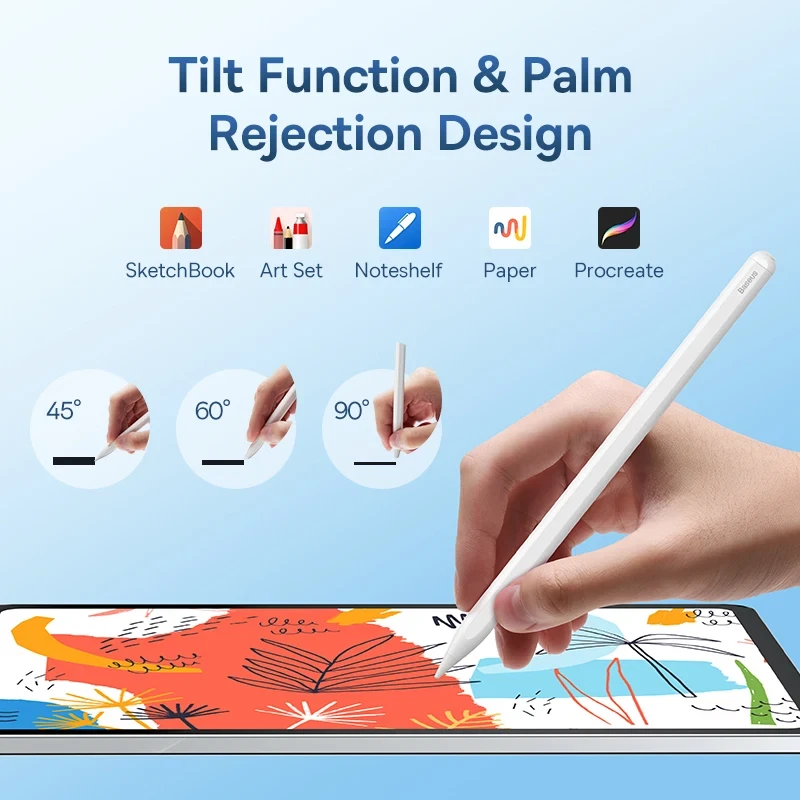Baseus Gen2 Digital Stylus iPad 4/5/Pro 11 y 12,9 pulgadas/Mini 6, para Apple Pen Foto 2 de 4