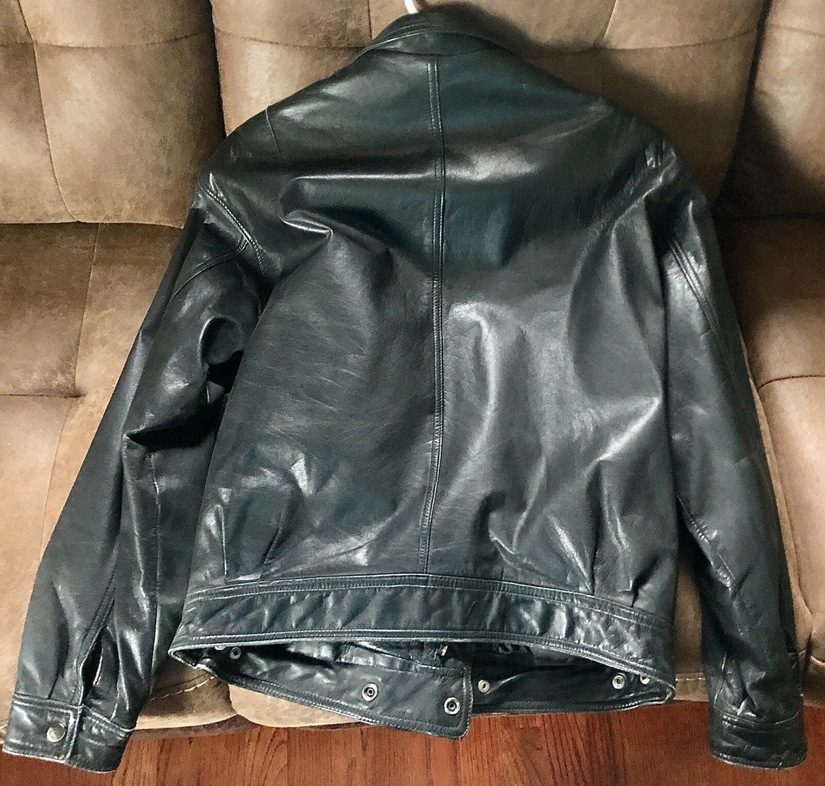 Dress/Casual Biker Motorcycle Leather Mens Jacket S Size 38 - 40 