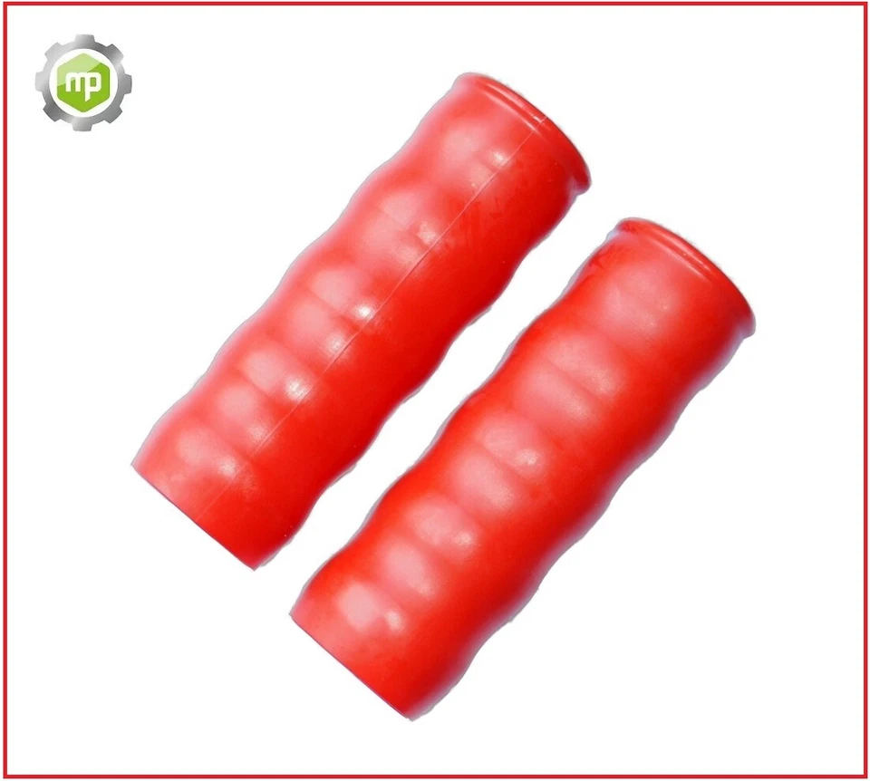 2x 33 mm Griff Wellengriff Schubkarre Sackkarre Stangen Rohre ROT 33,5 - 34 mm