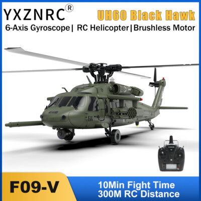 YXZNRC UH60 Black Hawk 6CH Gyro 2.4G 6-axis 3D Flybarless 1/47 RC Hubschrauber