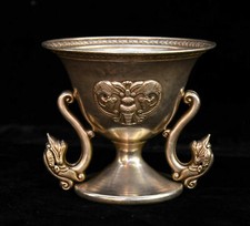 Chinese Collection Asian Antique Collectible Brass rhinoceros Exquisite statue