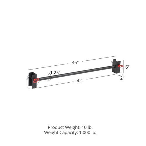 Titan Fitness Adjustable 1.25-in Pull-Up Bar for Independent Squat Stand - Picture 5 of 5