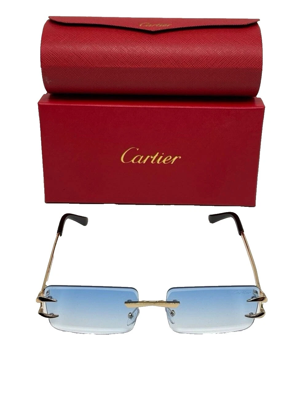 Gafas de sol cuadradas Cartier para hombres