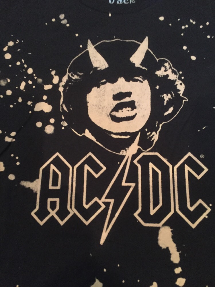 AC/DC BlackT SHIRT ANGUS YOUNG DEVIL HORNS HARD ROCK SZ M New Licensed ...