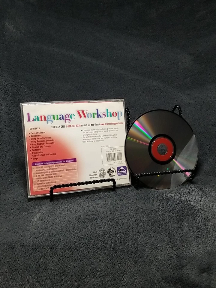 Language Workshop Grade 8 Interactive Multimedia Software Grammar Holt, Rinehart - Image 2 of 2