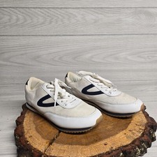 Tretorn Nylite Canvas Sneakers White Blue Navy Gym Shoes Adult Women's Size 9