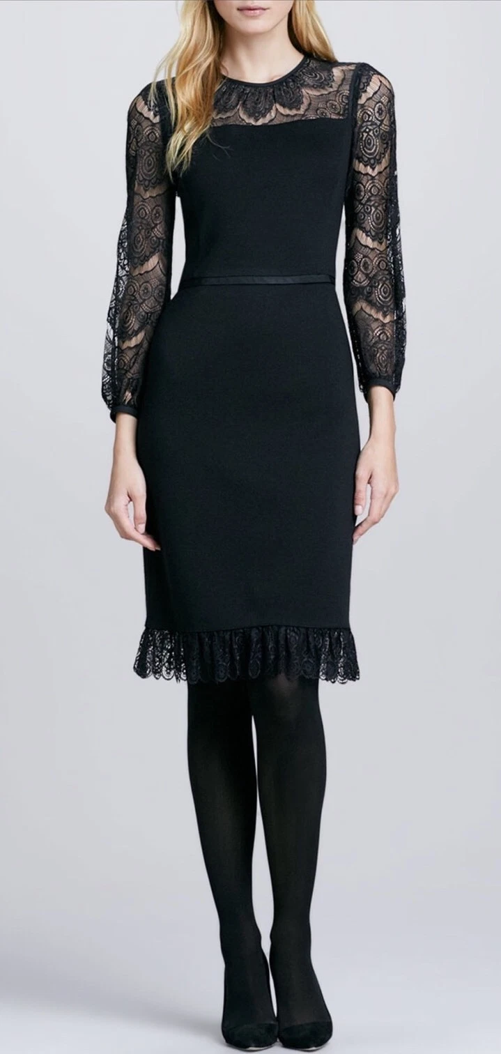 Abito in lana Tory Burch Tiana nero 2