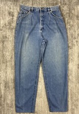 Lee Jeans Womens 16 Medium Wash Blue Denim Made in USA Union Workwear