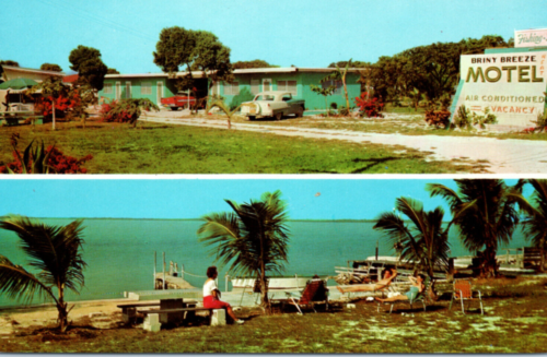 Key Largo Florida Briny Breeze Motel Postcard