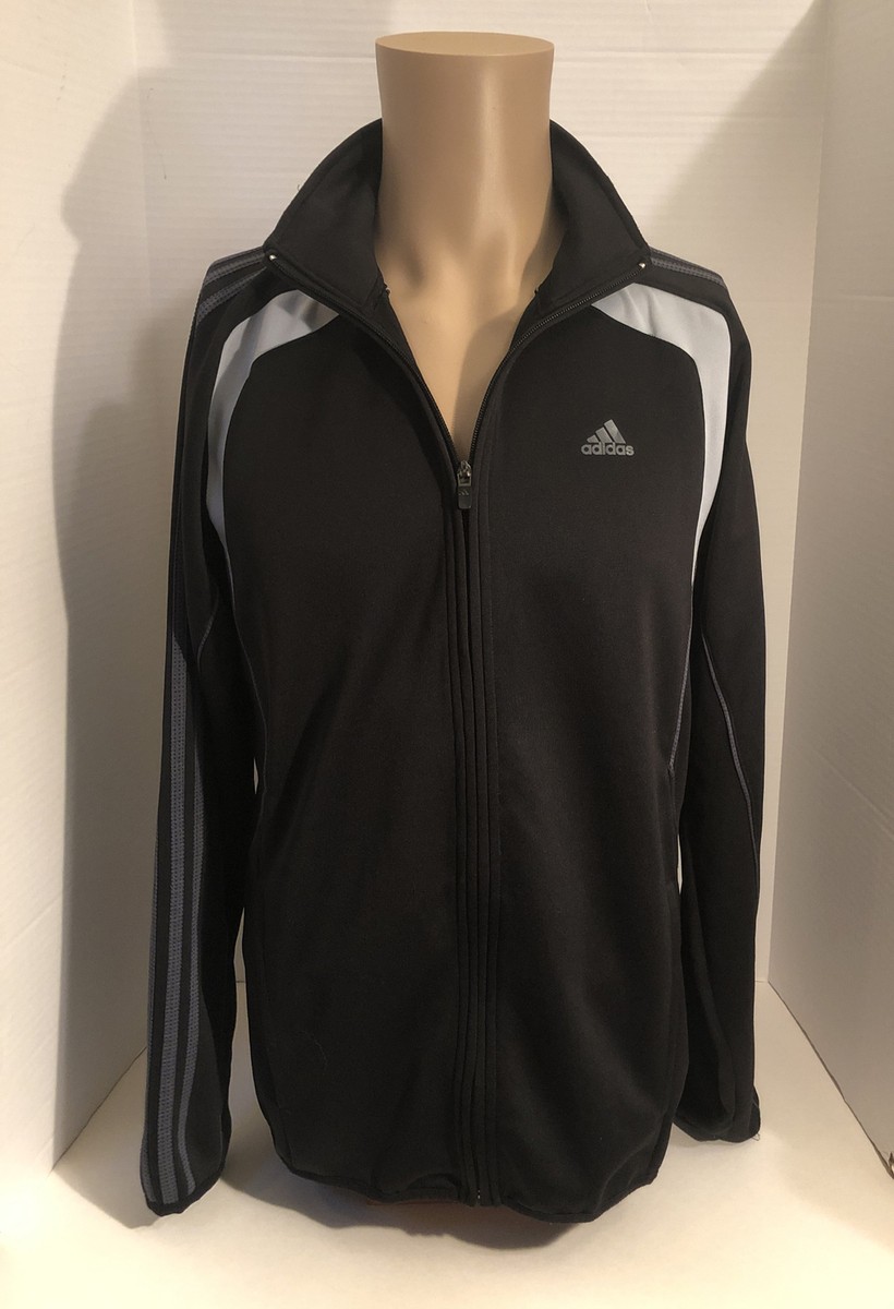 Adidas Men's Small Full Zip Black And Gray Track Jacket | eBay Adidas Men's Small Full Zip Black And Gray Track Jacket | eBay