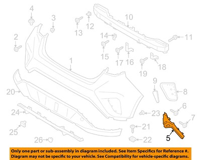 Genuine OEM Bumper Cover Bracket for Hyundai 86613J3000 for