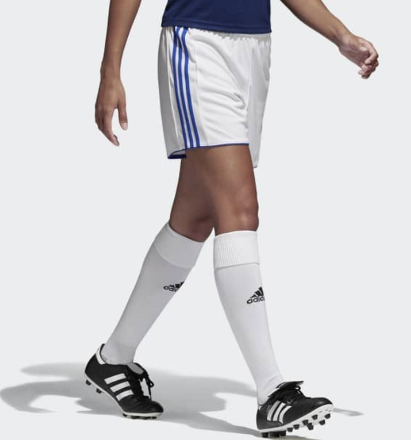 Adidas Shorts Womens Large White with Blue New Tastigo 17 Soccer