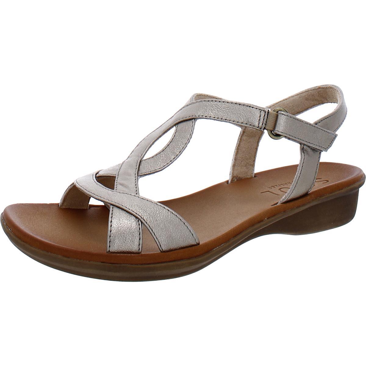 Женские серебристые босоножки Solo на ремешках SOUL Naturalizer шириной 10 см (C, D, W) BHFO 2834