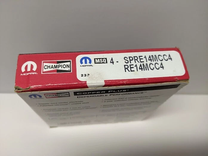 Set of 4 - Champion RE14MCC4 Copper Plus Spark Plugs Made in US - BRAND NEW - Image 2 of 3
