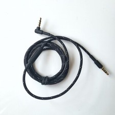 Black Nylon Audio Cable with Mic For Urbanista Seattle Wireless