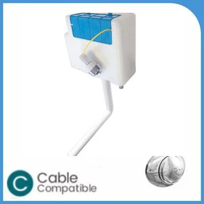 BATH SUPERMARKET Concealed Cistern Dual Flush Toilet WC, Pipe & Cable Push Button 6L Bottom