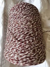 100 Wool Yarn-Maroon White 1 Cone- NEW