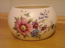 AXE VALE POTTERY FLORAL DECORATED BOWL