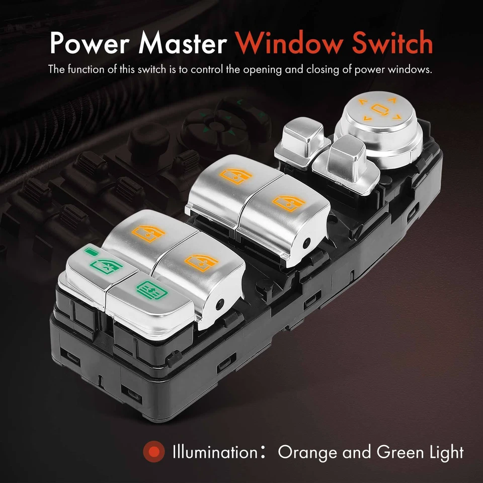 Nuevo interruptor de ventana delantero izquierdo con 8 pines para BMW 740i 740i xDrive 750i M760i xDrive Foto 3 de 4