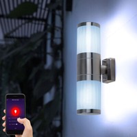 Wandlampe Wandleuchte AußEn Gartenleuchte 2 Flammig App Smart Rgb Led H 38 Cm