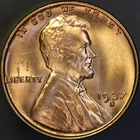 1937 S LINCOLN CENT BU FRESH FROM ORIGINAL ROLL-LOT 2792