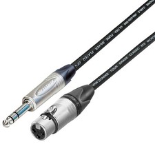 Image of Female XLR to Jack TRS Cable Neutrik 1/4" Balanced Lead Van Damme XKE Patch Mic