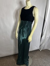 All That Jazz Black Velvet &satin Maxi Dress Sz 11 Vintage 90’s