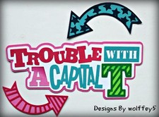 CRAFTECAFE GIRL TITLE paper piecing premade scrapbooking diecut piece WOLFFEY5