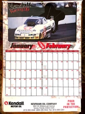 1999 Kendall Motor Oil Racing Winston Cup Drag NHRA Garage Calendar Man Cave 24"