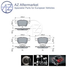Fits Ford Focus Kuga Puma 1.0 1.5 D 2.0 2.5 AZ Front Brake Pads Set