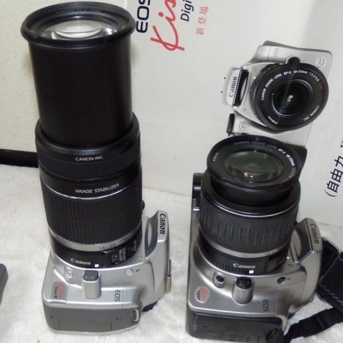 Excellent Canon EOS Digital Camera 13 Megapixels Action Telephoto Lens Set Of 2 - Picture 6 of 10