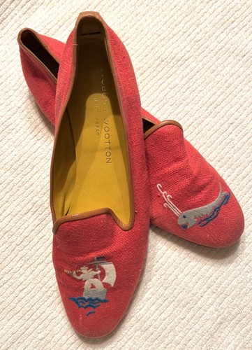 Mocasines con aguja STUBBS & WOOTTON raros tema marinero ballena talla 9,5 eBay