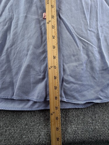 Scott Barber Blue Twill Pocket XL Cotton Long Sleeve Button Up Shirt Men Woven - Picture 4 of 12