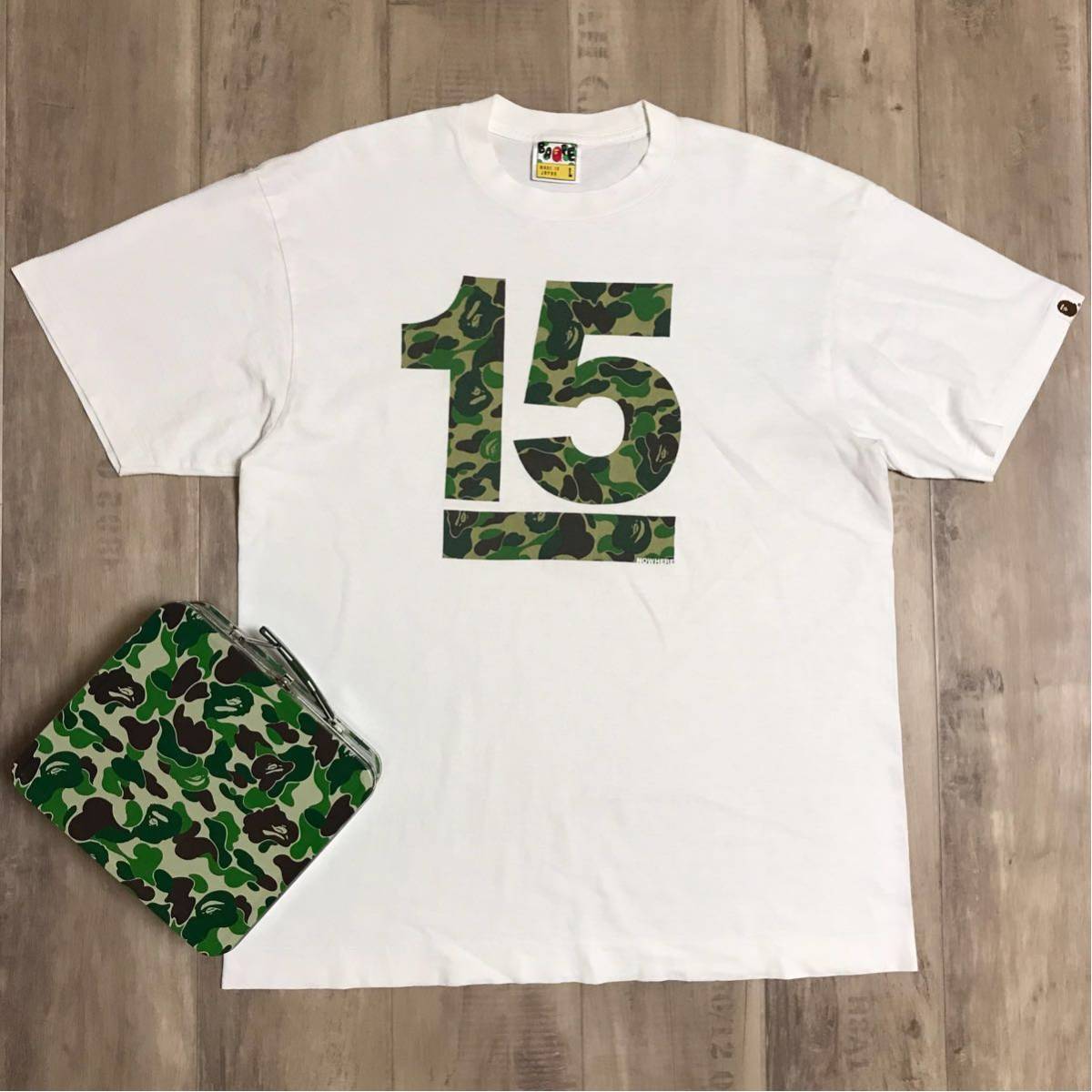 BAPE with box nowhere 15th anniversary T-shirt White A BAPE with box nowhere 15th anniversary T-shirt White A