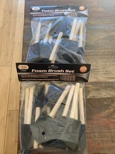  2 10 PIECE FOAM PAINT BRUSH SET w/ WOOD HANDLE IIT 1" 2" 3" 4" Inch Lot