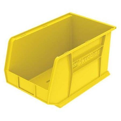 Akro-Mils 30260Yello Hang & Stack Storage Bin, Plastic, Yellow, 10 In H, 11 In
