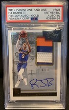 RJ Barrett 2019/20 Panini One and One Gold RPA RC 03/10 PSA Authentic Auto 10