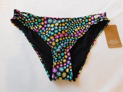 Hobie Women's Juniors Bikini Swim Bathing Suit Bottom Only Size M Medium Black