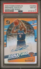 PSA 8 - IMMANUEL QUICKLEY Auto 2020 Panini Donruss Signature Series Autograph RC