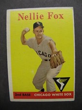 1958 Topps Baseball Card # 400 Nellie Fox, Very Good / Good Condition