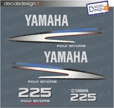Adesivi calandra motore marino fuoribordo Yamaha 225 cv f225 gommone barca