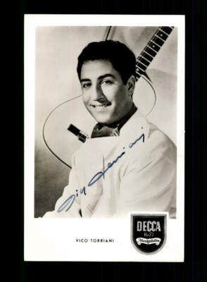 Vico Torriani Decca Autograph Card Original Signed ## BC 166530