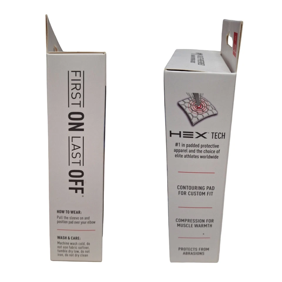 McDavid Arm Hex Tech Padded Protective Compression White Shooter Sleeve Size L/X - Image 2 of 3