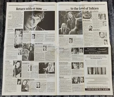 Fellowship of the Ring Q&A Promotional Newspaper Article USA Today 12/14/01 LOTR