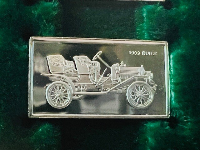 Franklin Mint Silver Bar Mini Ingot 1975 Centennial Car Classic
