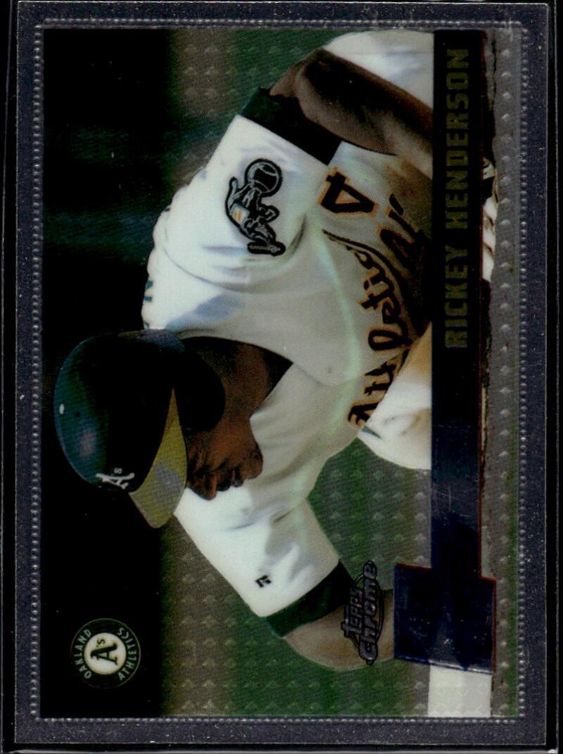 1996 Topps Chrome #159 Rickey Henderson Oakland Athletics Baseball Card ID:39776
