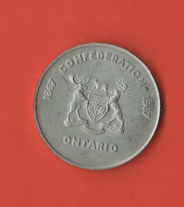 ●THE COALITION / WE'RE 〜 1867 1967 CONFEDERATION ONTARIO TRADE COIN CONTAINING GOLD