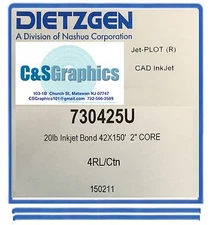 4 ROLLS 42" x 150' 20lb Inkjet Bond Plotter Paper HP DesignJet 