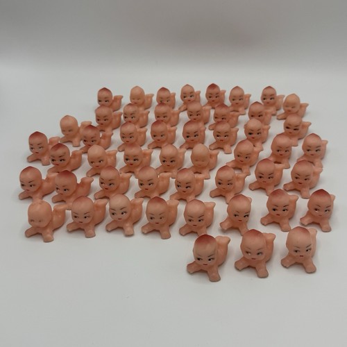 Mini Plastic 1.5 Inch Baby Kewpie Baby Shower Decor Bundle Of 51 Craft