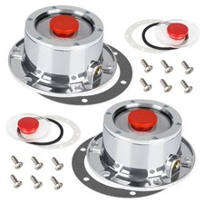 2 Pack 343-4009 Trailer Hub Caps with Oil Window Cover Kit 4 Set 2PCS SET